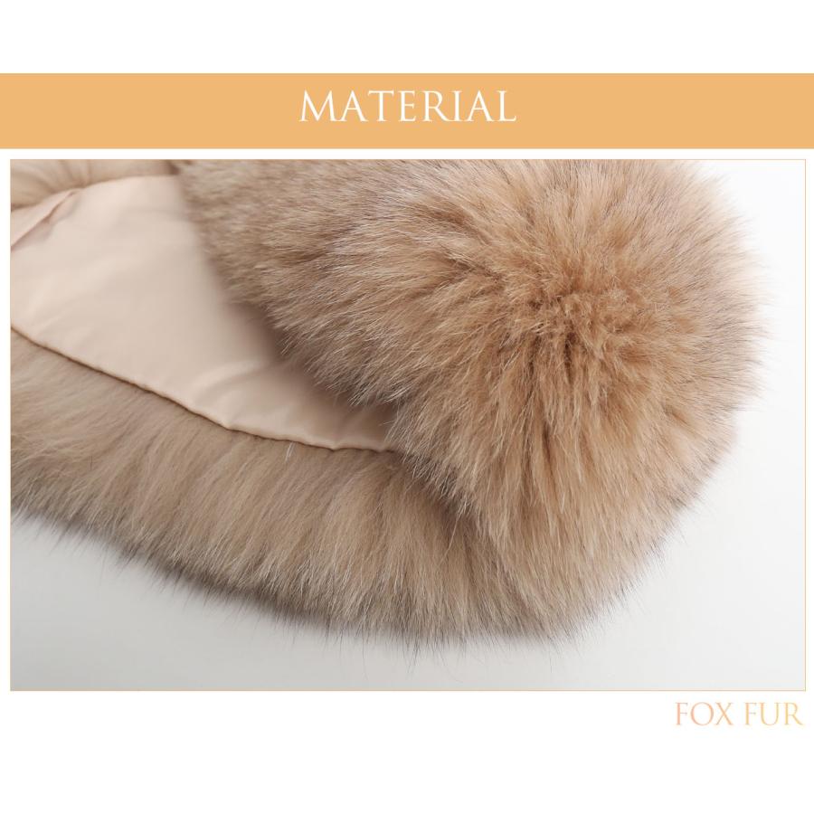 sankyo shokai つけ襟 ファー 襟留め付き レディース ふわふわ ボリューム 暖かい 可愛い 普段使い きれいめ 裏地付き ギフト プレゼント (01000052r) - 画像 (9)