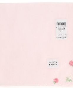 blooming ヒビヤカダン　カーゼハンカチ　バラ刺繍　【日比谷花壇　HIBIYA-KADAN】