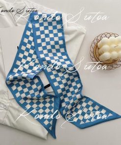 選べる2点 スカーフ レディース バッグスカーフ 細め スリム ヘアリボン ドット ロゴ フラワー 大人 20代 30代 40代