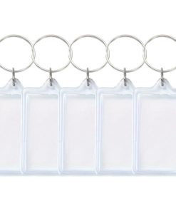 手作りキーホルダー フォトキーホルダー アクリルキーホルダー ハメパチ 長方形 50x35mm 5個入(クリア)