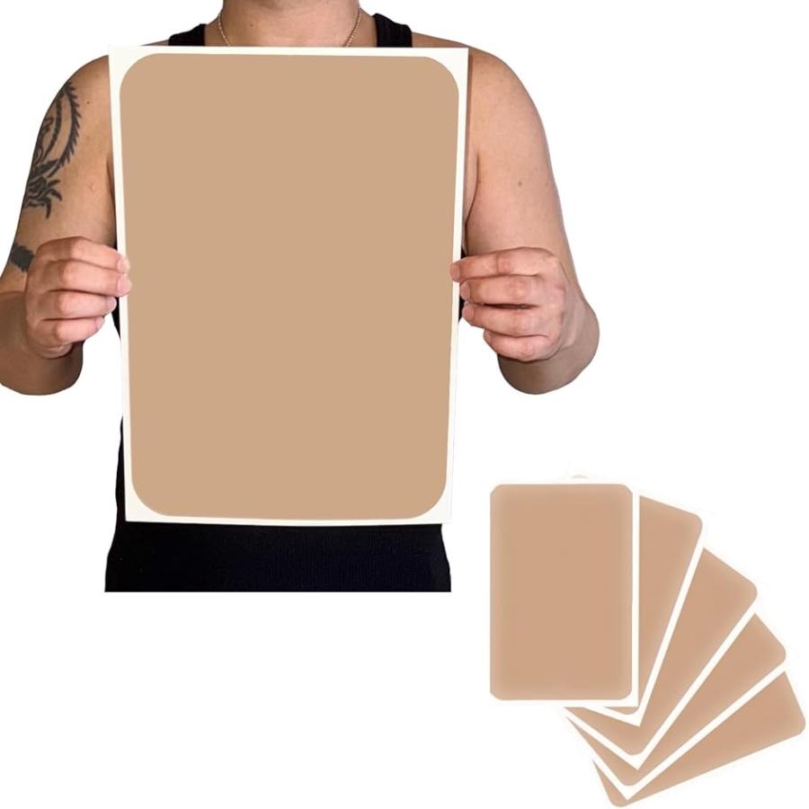 タトゥー隠し シール 刺青 入れ墨 隠す 防水テープ 特大 大判(肌色 5枚セット, B4)
