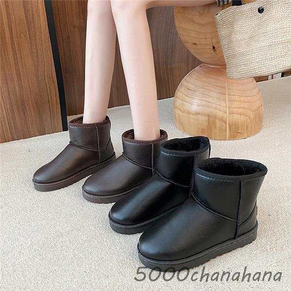 ムートンブーツ ショートブーツ レディース 裏起毛 撥水 フラット 雪靴 スノーブーツ ボアシューズ カジュアル 滑り止め 履きやすい 冬物 快適 - 画像 (4)