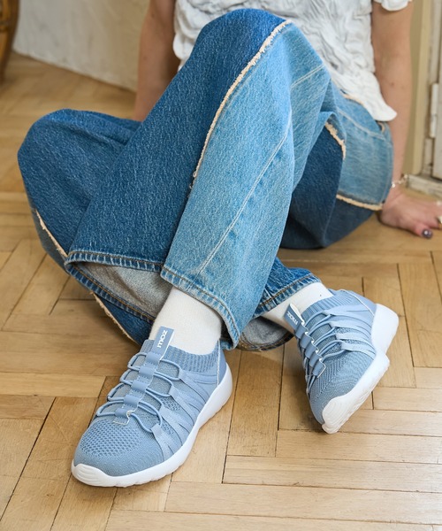 moz スニーカー moz(モズ)超軽量ニットゴム紐レースアップスニーカー レディース - 画像 (5)