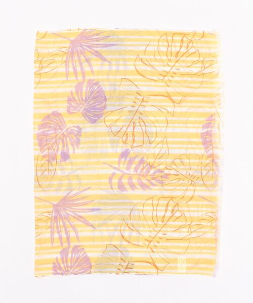 GGD ストール マフラー ボタニカル柄ストライプUVストール レディース