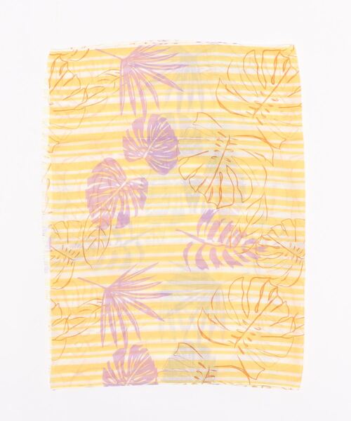 GGD ストール マフラー ボタニカル柄ストライプUVストール レディース - 画像 (4)