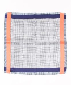 AVALON ストール マフラー グレンチェックラインシルクスカーフ レディース