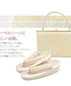 なごみや 留袖 草履 バッグ セット 訪問着 日本製 夢衣 ローブデコルテ 草履バッグセットF型 3L 全2色 黒留袖 色留袖 色無地 振袖 大人 レディース 女性