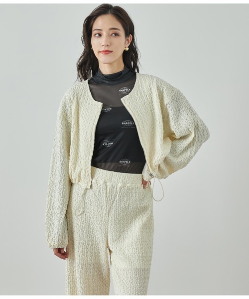 ANAP ブルゾン アウター ジャガードカットブルゾン「セットアップ対応」 レディース - 画像 (4)