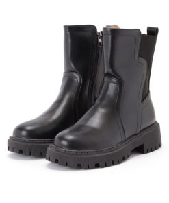 Lace Ladies ブーツ ソフトレザー調トラックショートブーツ レディース