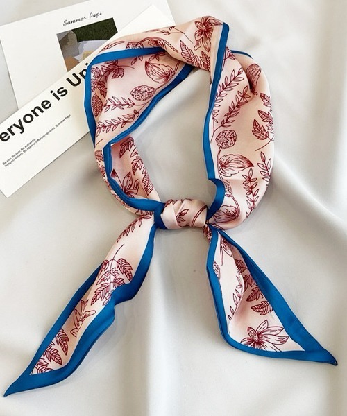 ad thie スカーフ バンダナ ボタニカル柄 ナロースカーフ レディース - 画像 (5)