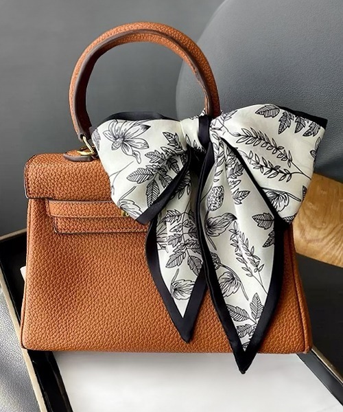 ad thie スカーフ バンダナ ボタニカル柄 ナロースカーフ レディース - 画像 (2)