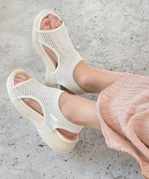 moz サンダル moz(モズ)厚底ニットスポーツサンダル レディース - 画像 (5)