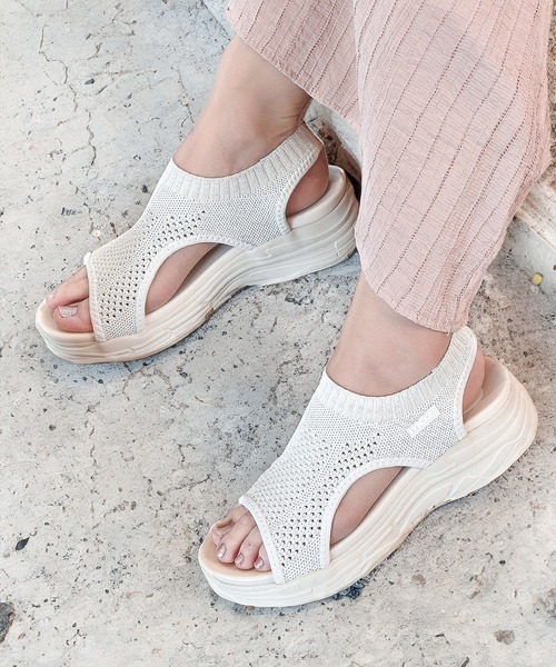 moz サンダル moz(モズ)厚底ニットスポーツサンダル レディース - 画像 (6)