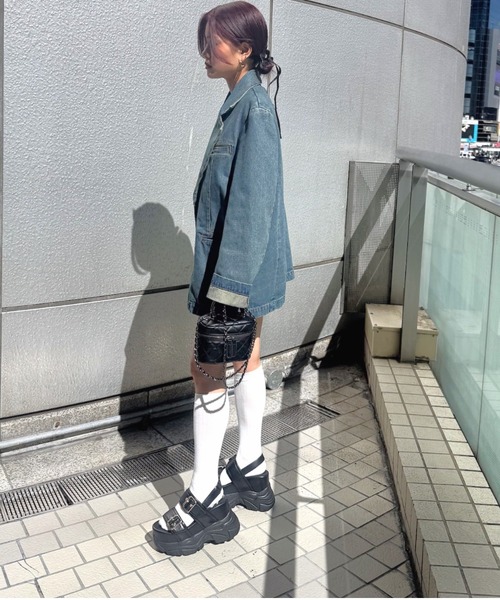 R&E サンダル 「R&E」厚底ラバーWベルトサンダル レディース - 画像 (7)