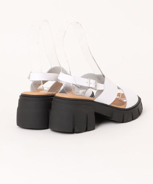 サンダル 「VINILO/ヴィニーロ」レザー厚底サンダル ミュールサンダル レディース - 画像 (4)