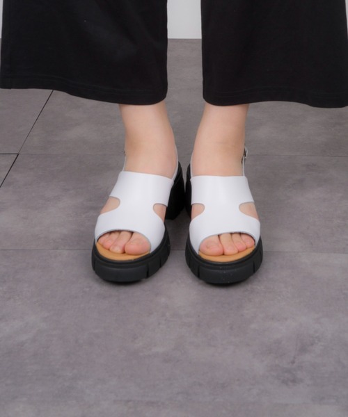 サンダル 「VINILO/ヴィニーロ」レザー厚底サンダル ミュールサンダル レディース - 画像 (7)