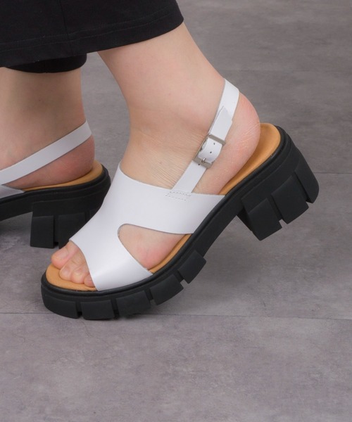 サンダル 「VINILO/ヴィニーロ」レザー厚底サンダル ミュールサンダル レディース - 画像 (6)