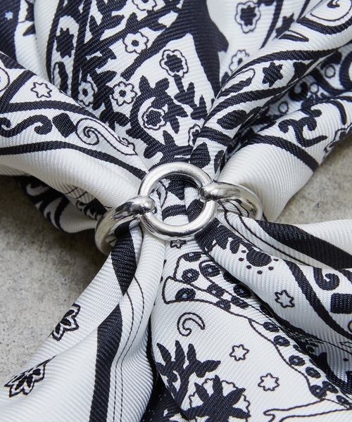 SHIZUTA スカーフ バンダナ SZT: シルバー スカーフリング レディース メンズ - 画像 (9)