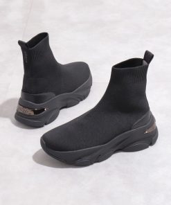 +diana ブーツ 「撥水加工」軽量ニットソックススニーカー レディース