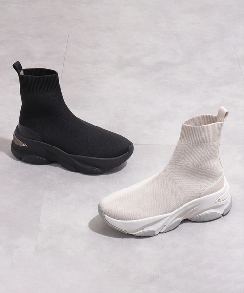 +diana ブーツ 「撥水加工」軽量ニットソックススニーカー レディース - 画像 (6)