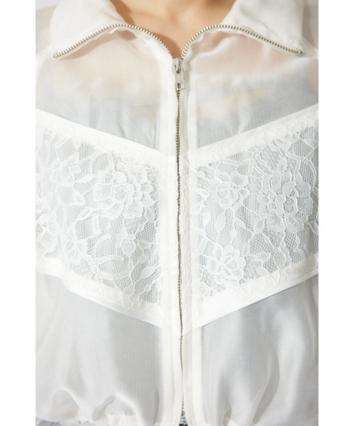 rienda ブルゾン アウター レースコンビシアーブルゾン シアートップス レディース - 画像 (9)