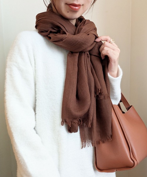 styiro ストール マフラー 「19色展開」365日使えるUV&暑さ対策 軽やか大判ストール 薄手 無地 冷房対策 春夏秋冬 レディース - 画像 (5)