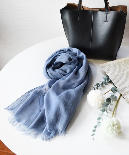 styiro ストール マフラー 「19色展開」365日使えるUV&暑さ対策 軽やか大判ストール 薄手 無地 冷房対策 春夏秋冬 レディース - 画像 (4)