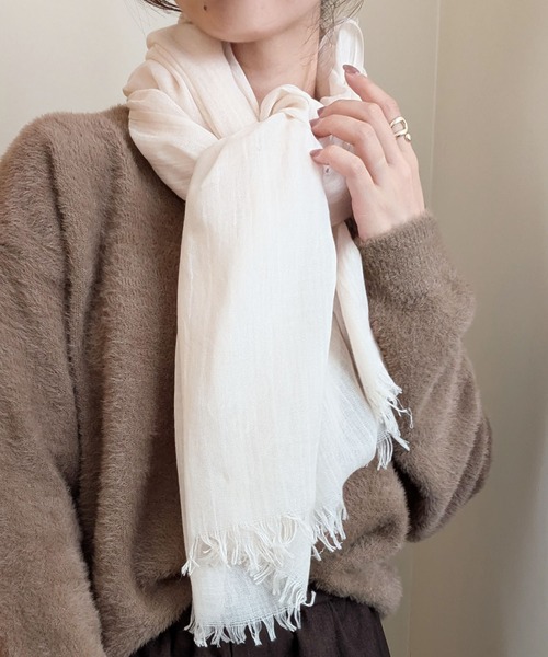 styiro ストール マフラー 「19色展開」365日使えるUV&暑さ対策 軽やか大判ストール 薄手 無地 冷房対策 春夏秋冬 レディース - 画像 (7)