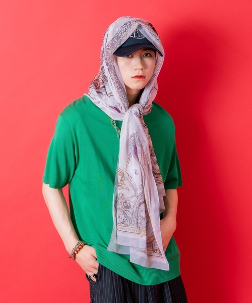 ankoROCK スカーフ バンダナ an meets zakka レトロクラシックパターン大判スカーフ(75cm×175cm) レディース メンズ - 画像 (2)