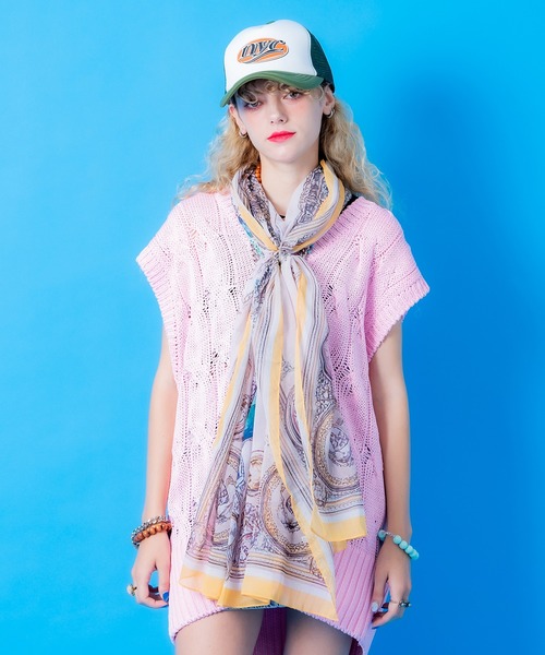 ankoROCK スカーフ バンダナ an meets zakka レトロクラシックパターン大判スカーフ(75cm×175cm) レディース メンズ - 画像 (5)