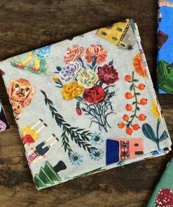 ハンカチ プレゼント ナタリーレテ E 大判 猫グッズ 柄 雑貨 おしゃれ かわいい 可愛い レディース お弁当包み お弁当つつみ うさぎ りす