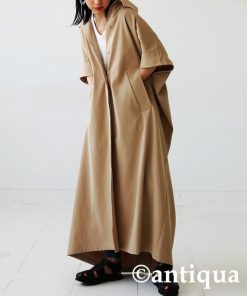 antiqua 「antiqua」 「patterntorso」ステンカラーコート FREE ベージュ レディース