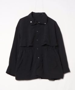 ADAM ET ROPE' 「ADAM ROPE'」 ナイロンブルゾン FREE ブラック レディース