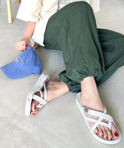 Java 「Java」 フラットサンダル 25.0cm アイボリー レディース