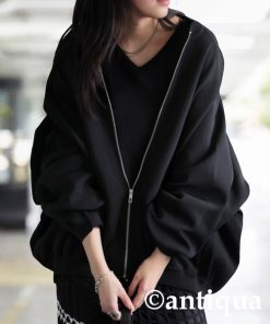 antiqua 「antiqua」 「patterntorso」ブルゾン ONESIZE ブラック レディース