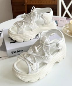 moment+ 「moment+」 フラットサンダル L アイボリー レディース