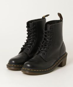 Dr.Martens 「Dr. Martens」 刺繍ショートブーツ 8 ブラック レディース