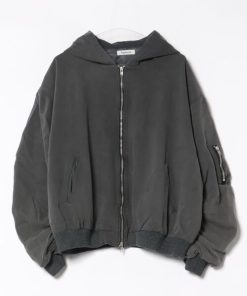 ブルゾン アウター ツイルフードボンバージャケット レディース メンズ