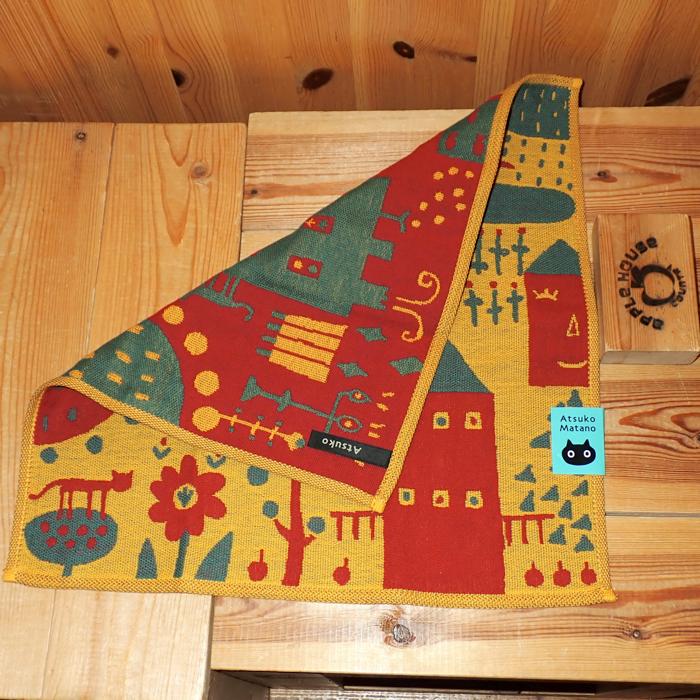 Atsuko Matano 俣野温子 私の街 3重ガーゼハンカチ (3色) - 画像 (4)