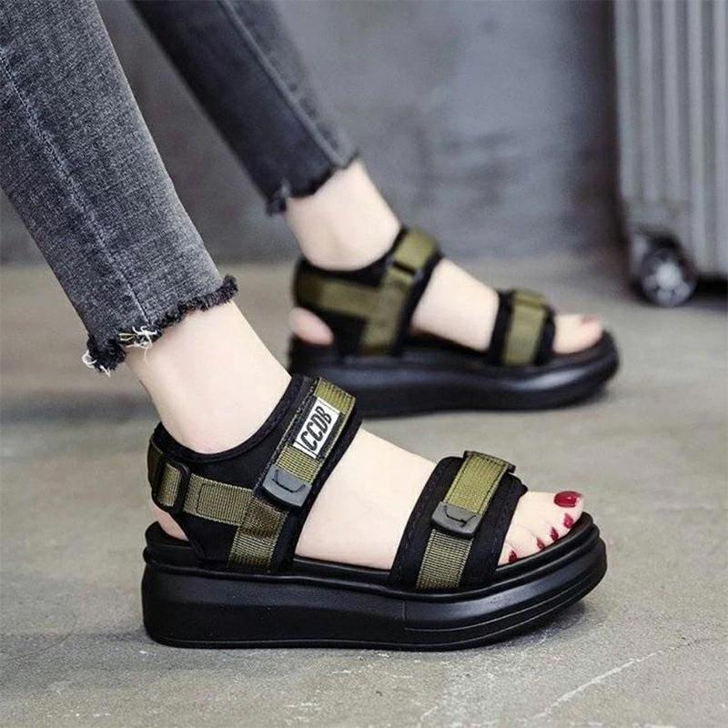 厚底スポーツサンダル 厚底サンダル スポーツサンダル レディース スポサン ウェッジソール 5cmヒール 歩きやすい 痛くない 楽ちん 軽量 カジュアル 夏ビーサン