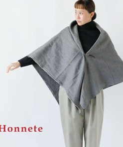 Honnete オネット ウォッシュド ウール ワイド ストール ho-25aw-ac1t レディース 2025aw新作