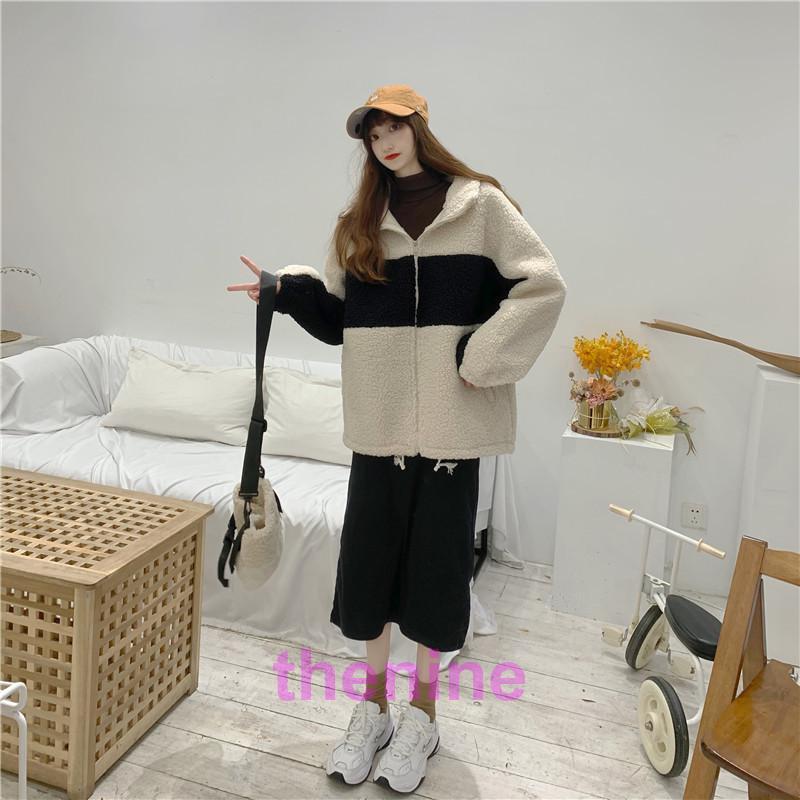 ボアジャケット フリースジャケット レディース アウター 羽織 ジップアップ 厚手 防寒 防風 暖かい 秋冬 ゆったり体型カバー - 画像 (4)