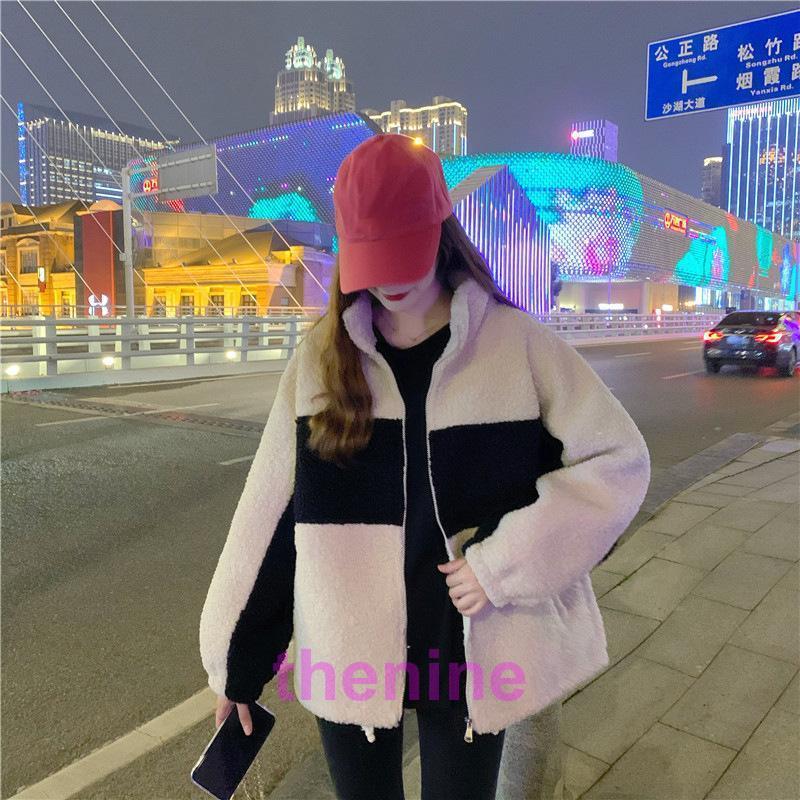 ボアジャケット フリースジャケット レディース アウター 羽織 ジップアップ 厚手 防寒 防風 暖かい 秋冬 ゆったり体型カバー - 画像 (5)