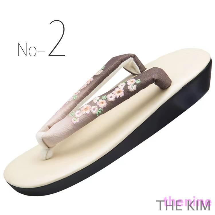 草履サンダルレディース女性大きいサイズ着物の草履ヒールぞうりグラデーション刺繍カジュアル着物小紋訪問着痛くないR芯 - 画像 (7)