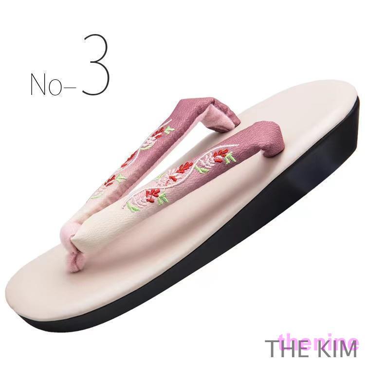 草履サンダルレディース女性大きいサイズ着物の草履ヒールぞうりグラデーション刺繍カジュアル着物小紋訪問着痛くないR芯 - 画像 (8)