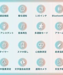 WAPIK スマートウォッチ レディースメンズ 日本製 センサー Bluetooth5.4通話機能 女性生理管理 iPhone対応 アンドロイド対応 多機能 SMS/Line通知 防水