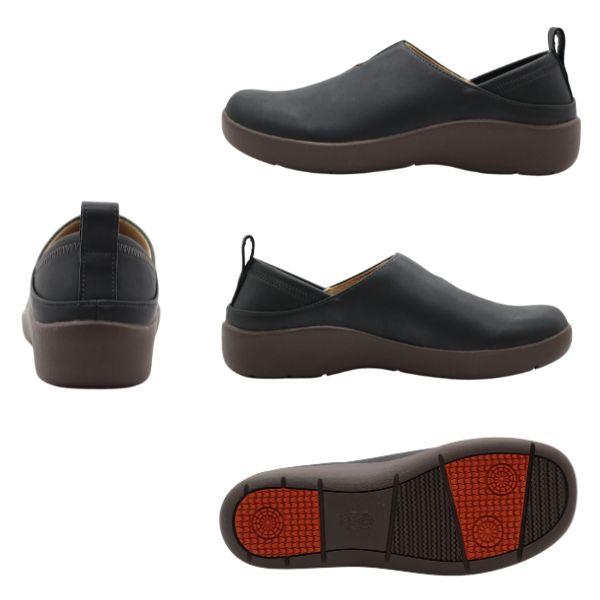 PANSY スリッポン レディース スニーカー 靴 黒 ブラック 茶色 キャメル 幅広 4E 軽量 軽い 防滑 滑らない おしゃれ かわいい かかとが踏める パンジー Pansy 1520 - 画像 (7)