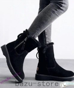 【大特価】ムートンブーツ レースアップ ショートブーツ ショートムートン レディース ボアインヒール ぺたんこ ファー リボン 編み上げ 靴 あったか