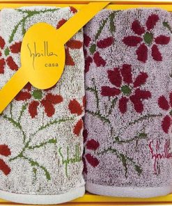 シビラ エンラサーダ2 ミニタオル2P ベージュ&ピンク 25×25cm B1036578