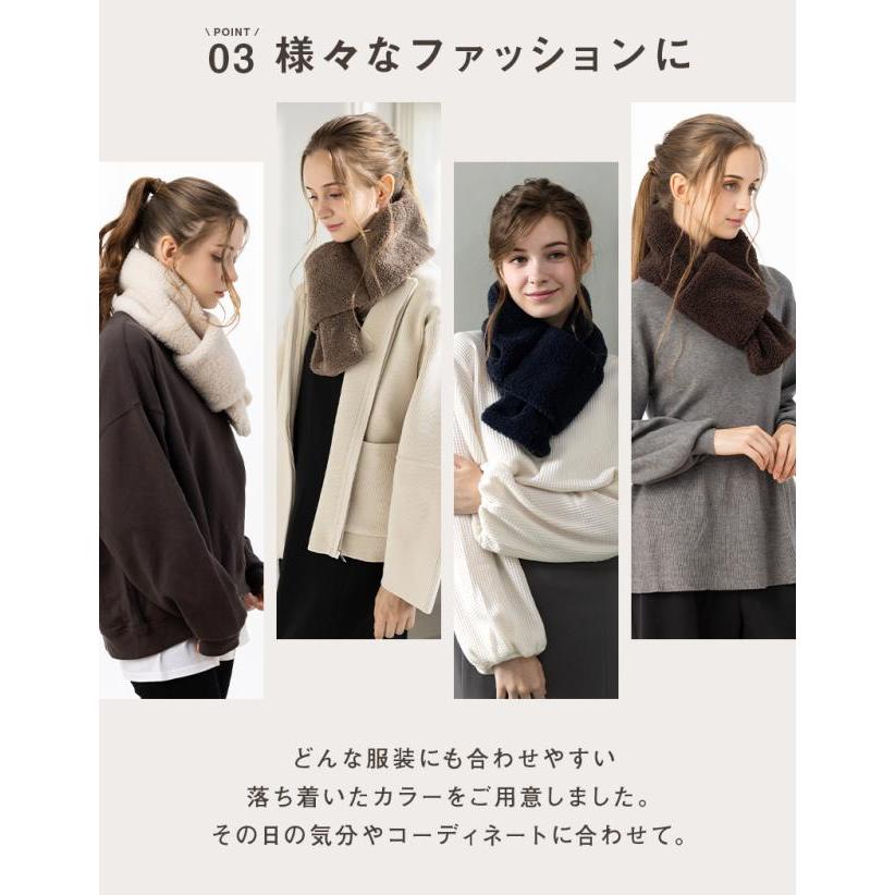 Loo&c ティペット ボア レディース マフラー スヌード ネックウォーマー クリスマス バレンタイン プレゼント 冬 秋冬 - 画像 (6)